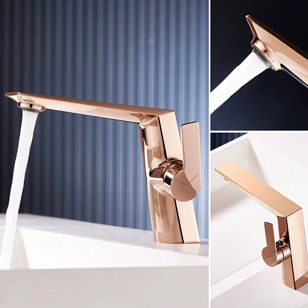Solid Brass Nordic Bathroom Faucet single handle detail
