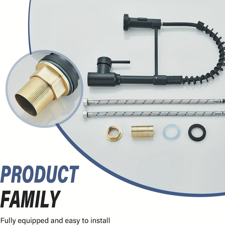 Spring-Neck Pull-Down Kitchen Faucet installation accessory kit