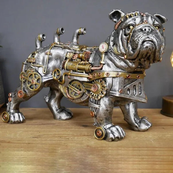 Steampunk Mechanical Animal Statue, Mechanical Dog design