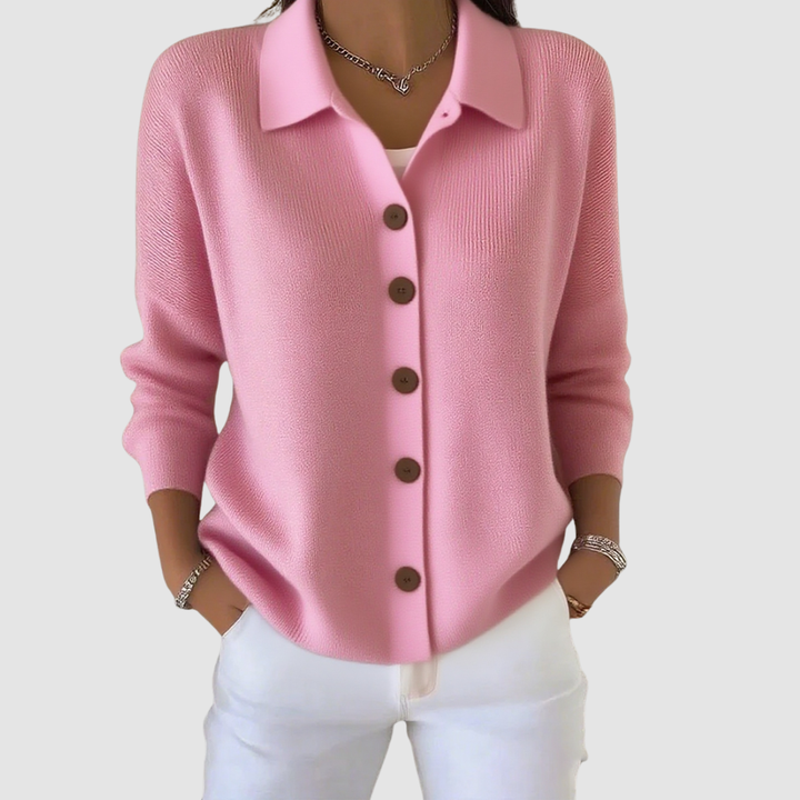 Stretch-Knit Lapel Cardigan alternate view 2