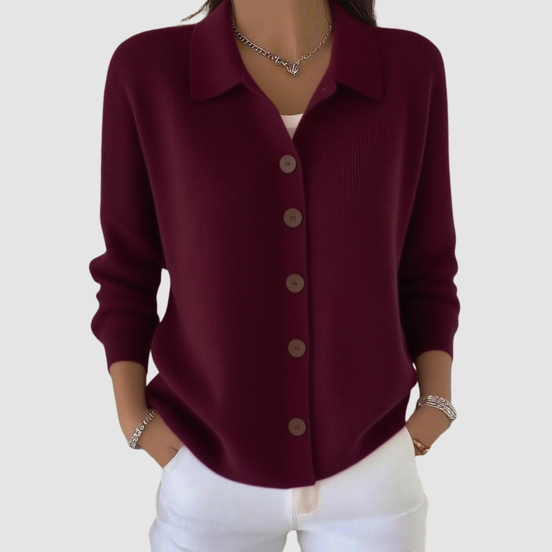 Stretch-Knit Lapel Cardigan alternate view 4