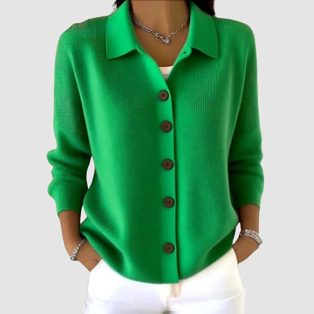 Stretch-Knit Lapel Cardigan alternate view 7