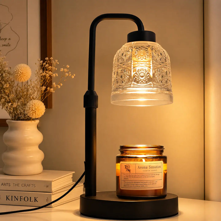 Striped Glass Candle Warmer Lamp style options