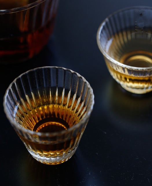 Striped Glass Tea Cup Set fair cup detail