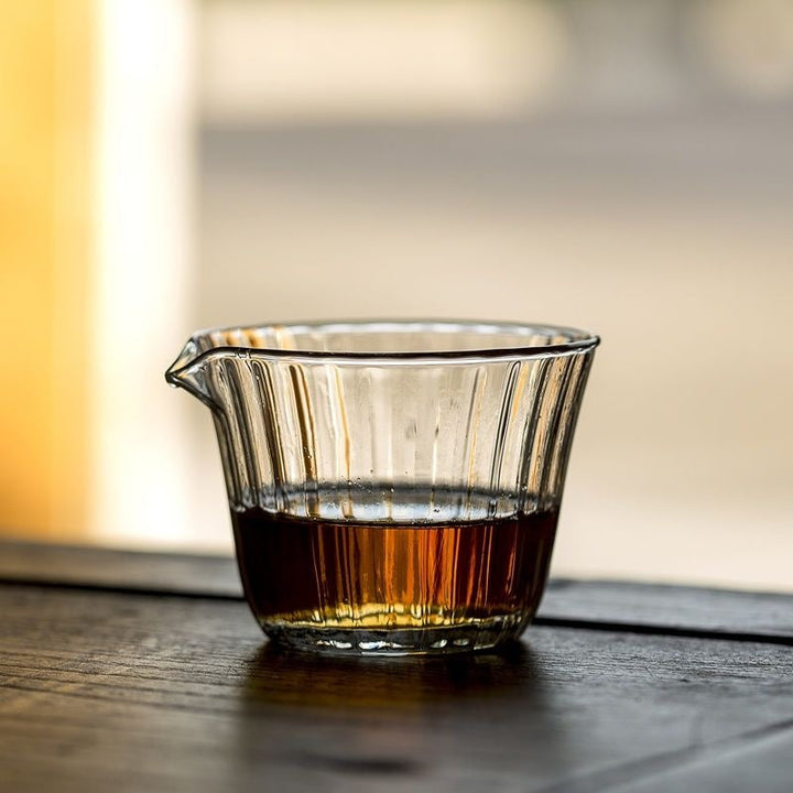 Striped Glass Tea Cup Set group lifestyle