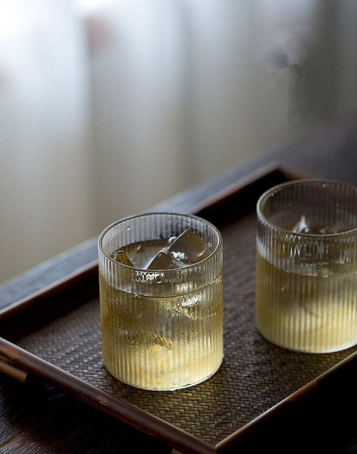 Striped Heat-Resistant Tea Cups table setting lifestyle