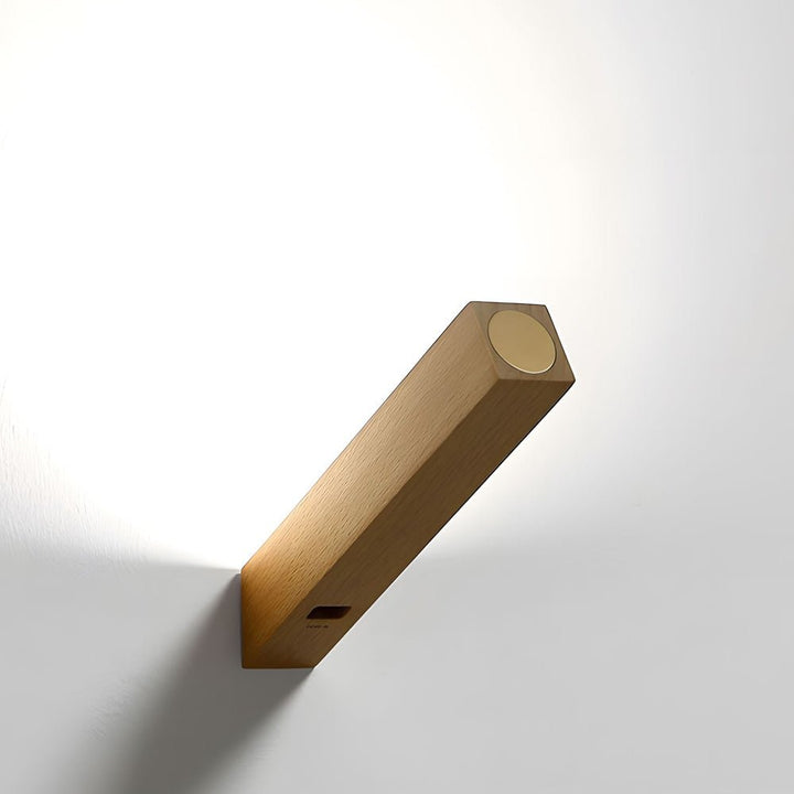 Solid Wood Table Lamp front view