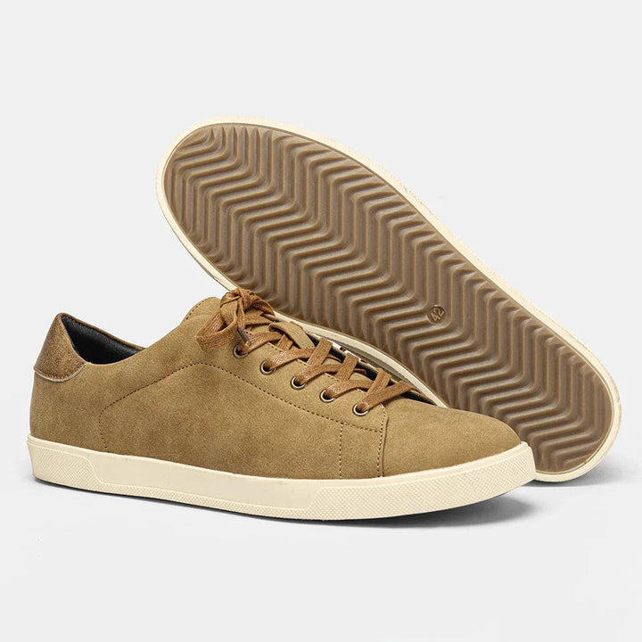 Camel Suede Sneakers front view