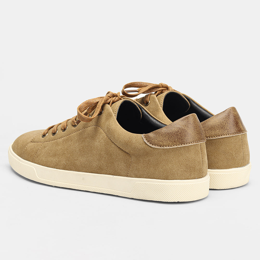 Camel Suede Sneakers side view