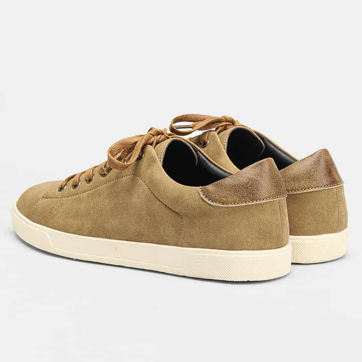 Camel Suede Sneakers side view
