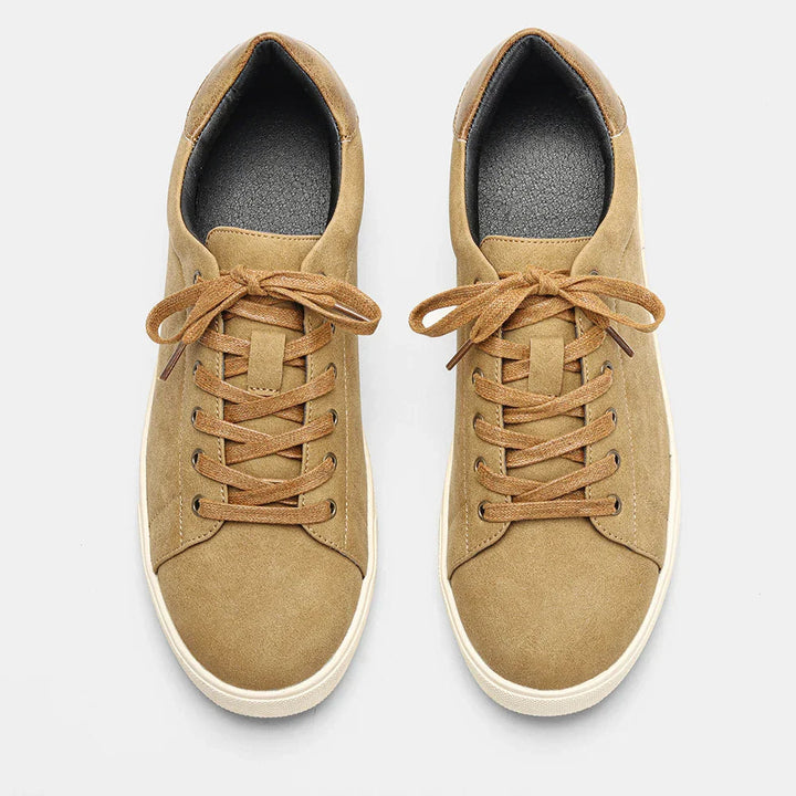 Khaki Suede Sneakers side view