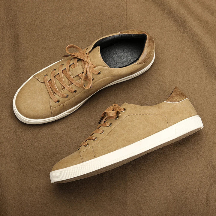 Brown Suede Sneakers front view