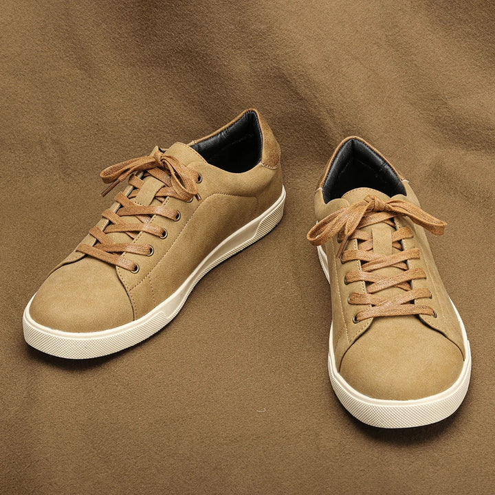 Brown Suede Sneakers side view