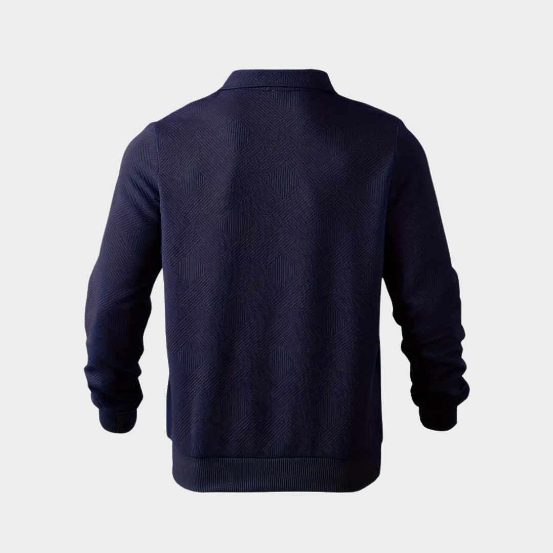 Tailored Knit Quarter Zip Sweater detail view 5