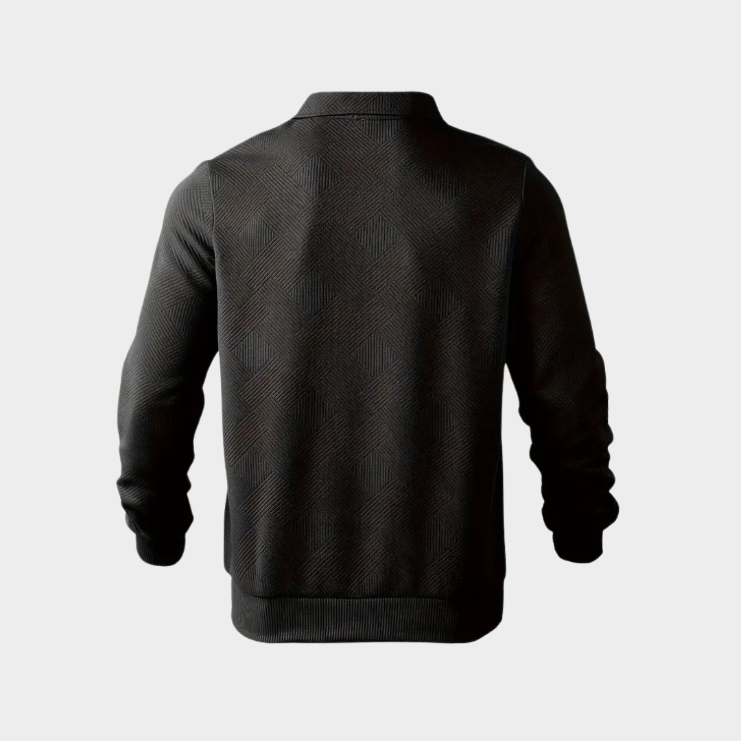 Tailored Knit Quarter Zip Sweater detail view 1