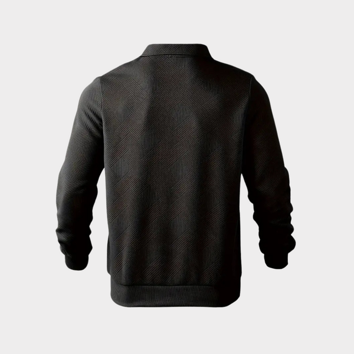 Tailored Knit Quarter Zip Sweater detail view 1