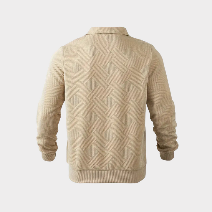 Tailored Knit Quarter Zip Sweater lifestyle view 2