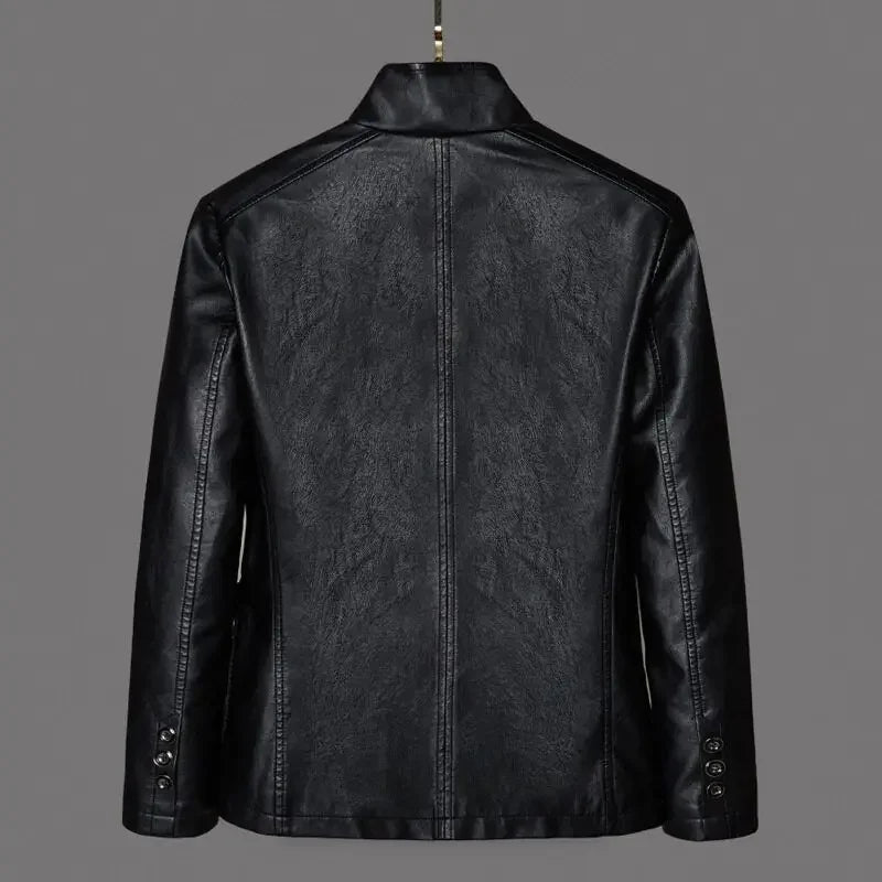 Leather Blazer Jacket styled view