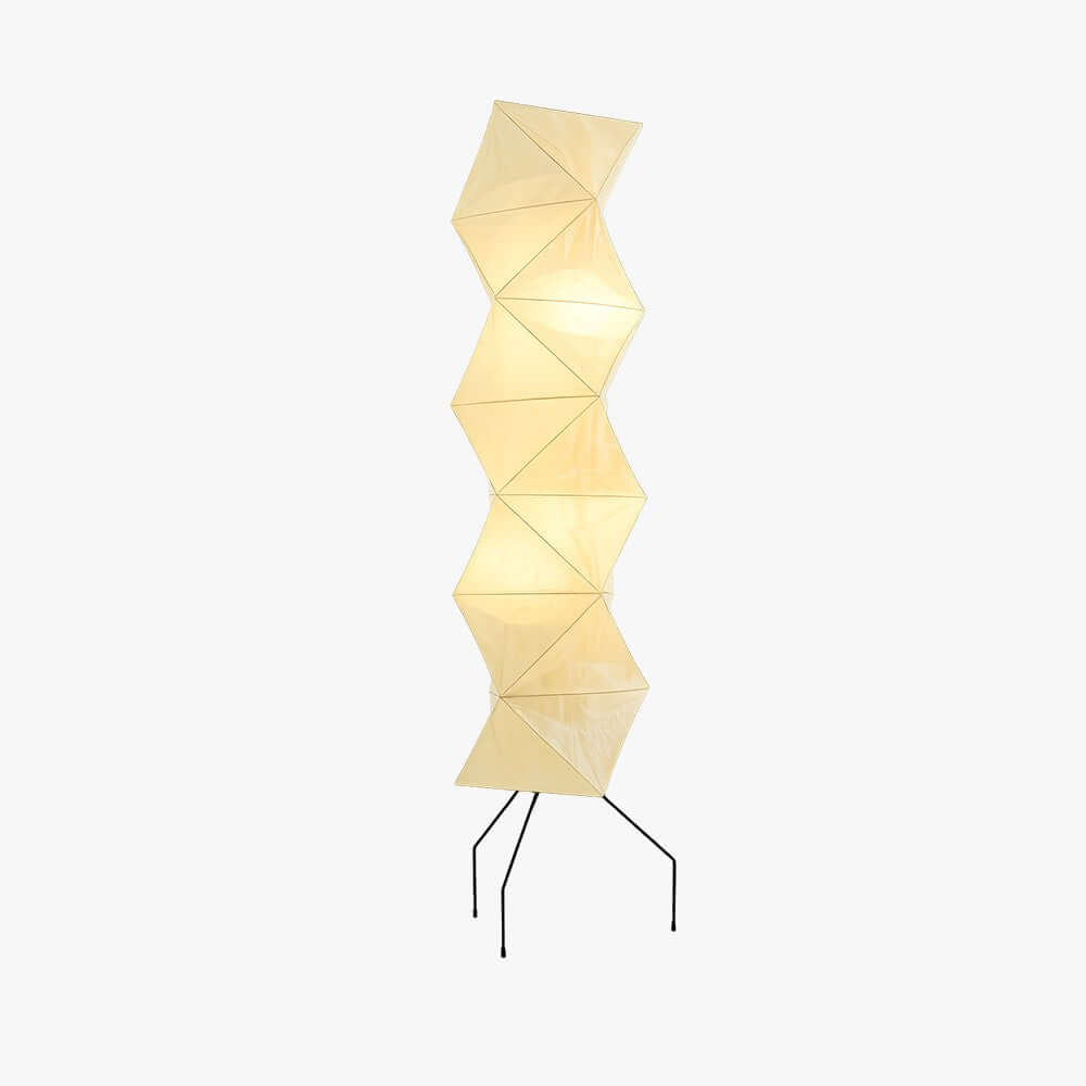 Tall Washi Paper Floor Lamp full view