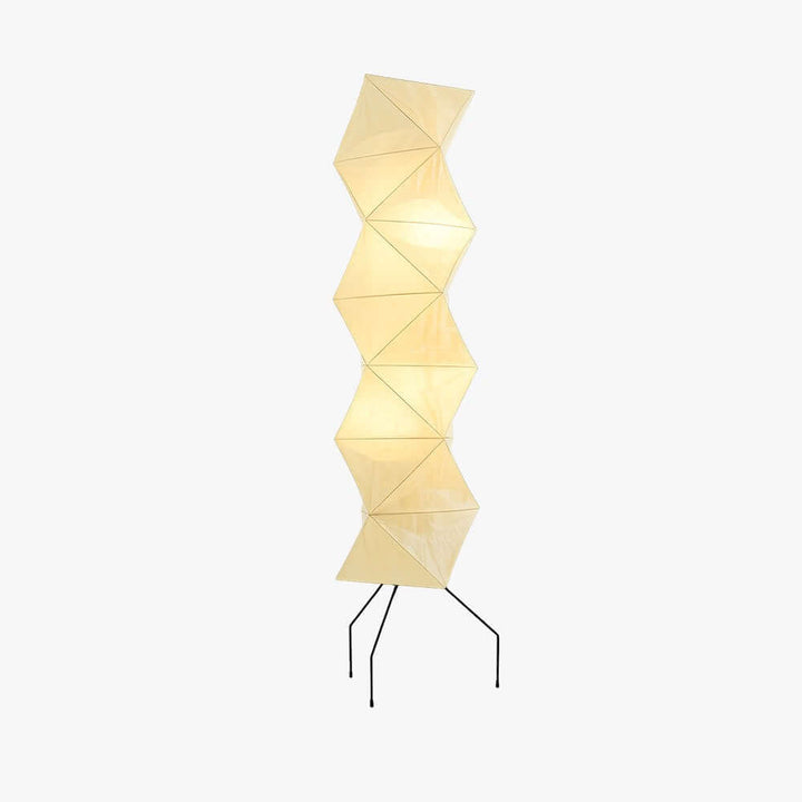 Tall Washi Paper Floor Lamp full view