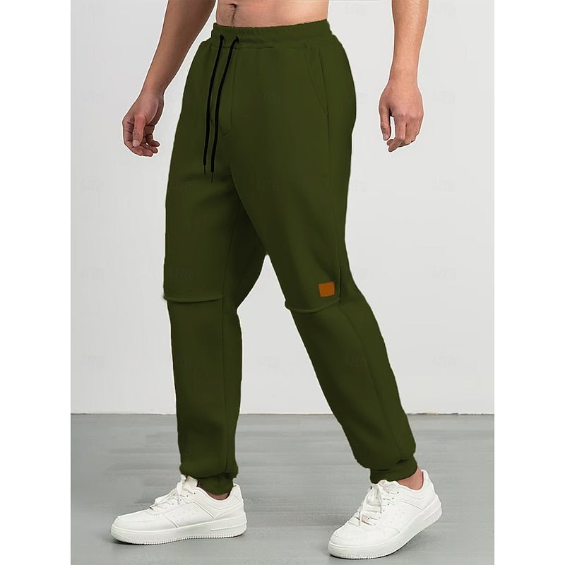 Green Tapered Joggers front view