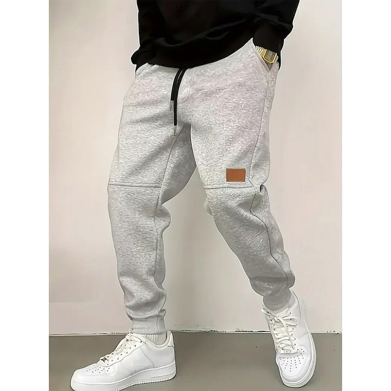 Gray Tapered Joggers front view