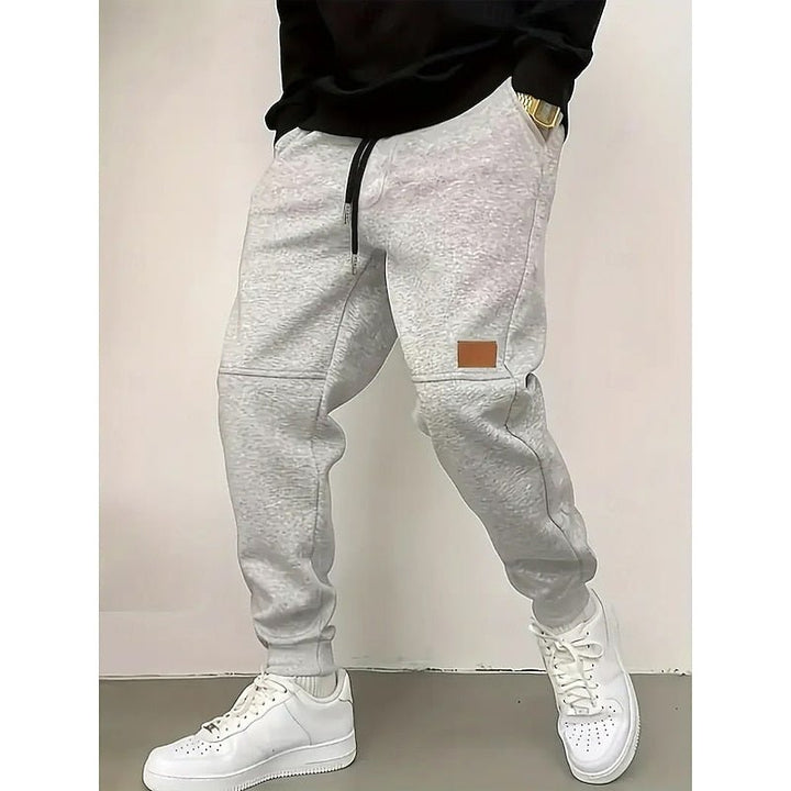 Gray Tapered Joggers front view