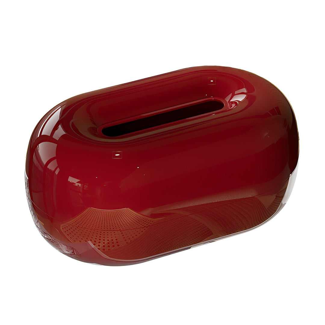 Sculpted Glossy Tissue Holder front view