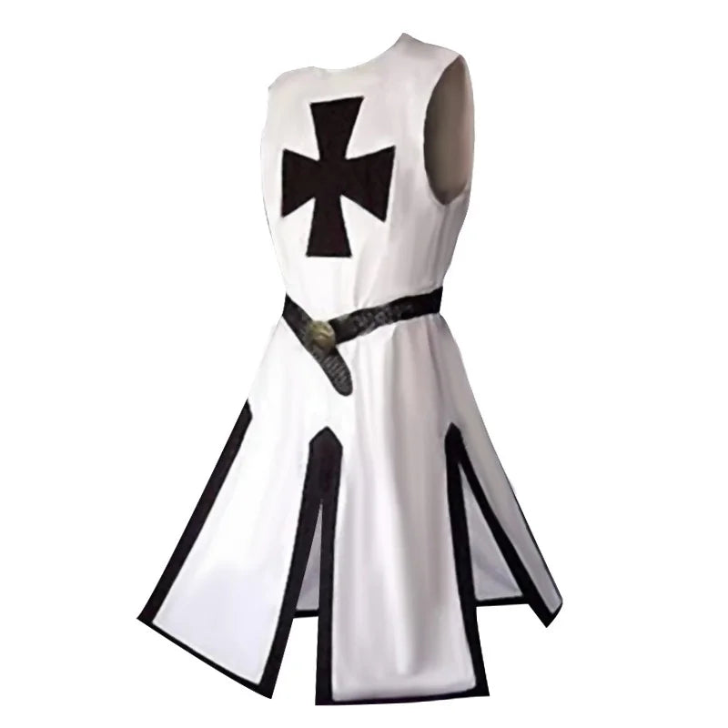 Templar Crusader Tunic Costume full set flat lay
