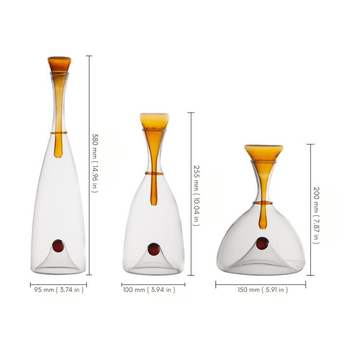 Elegant Hand-Blown Glass Wine Carafe with Decorative Stopper for Sophisticated Serving