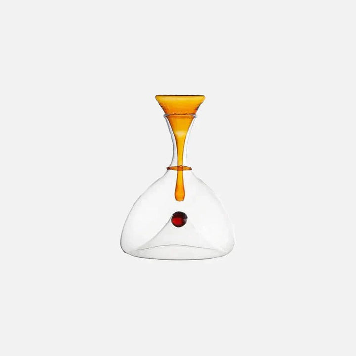 Elegant Hand-Blown Glass Wine Carafe with Decorative Stopper for Sophisticated Serving