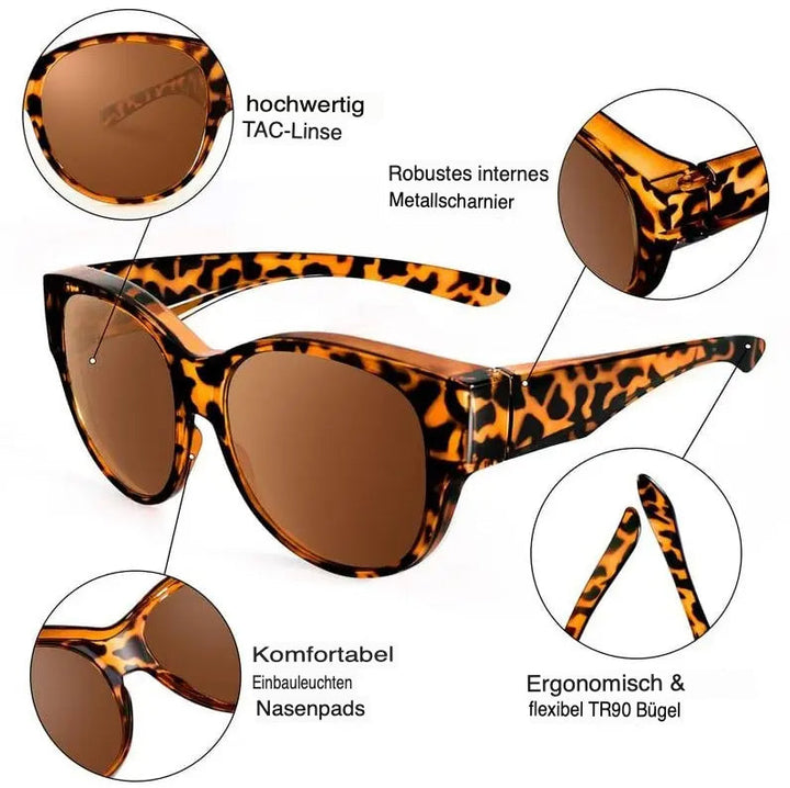 Cat-Eye Clip-On Sunglasses