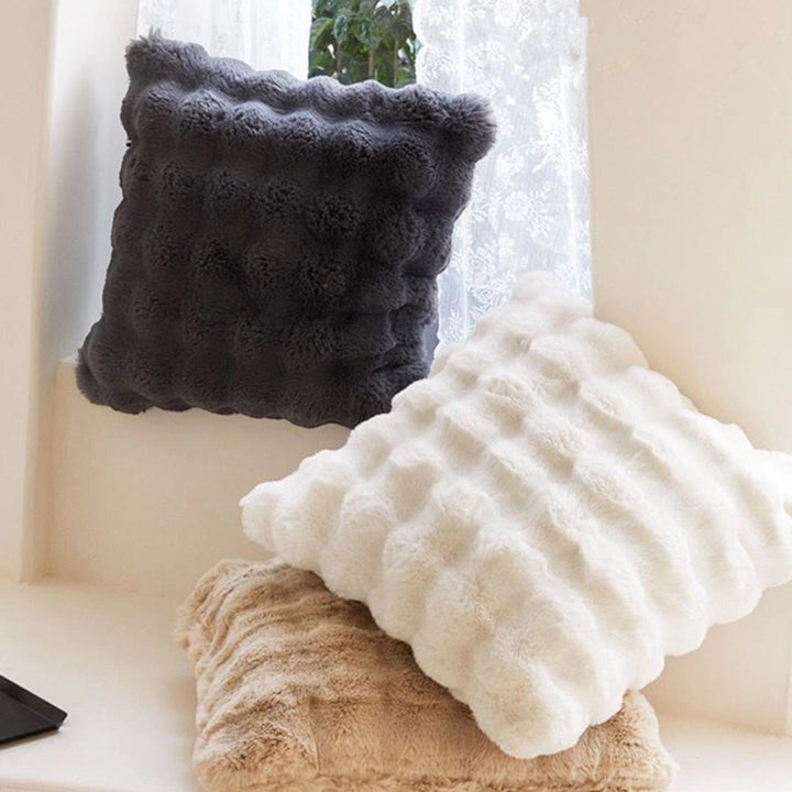 Tuscan Faux Fur Cushion Cover lifestyle setting