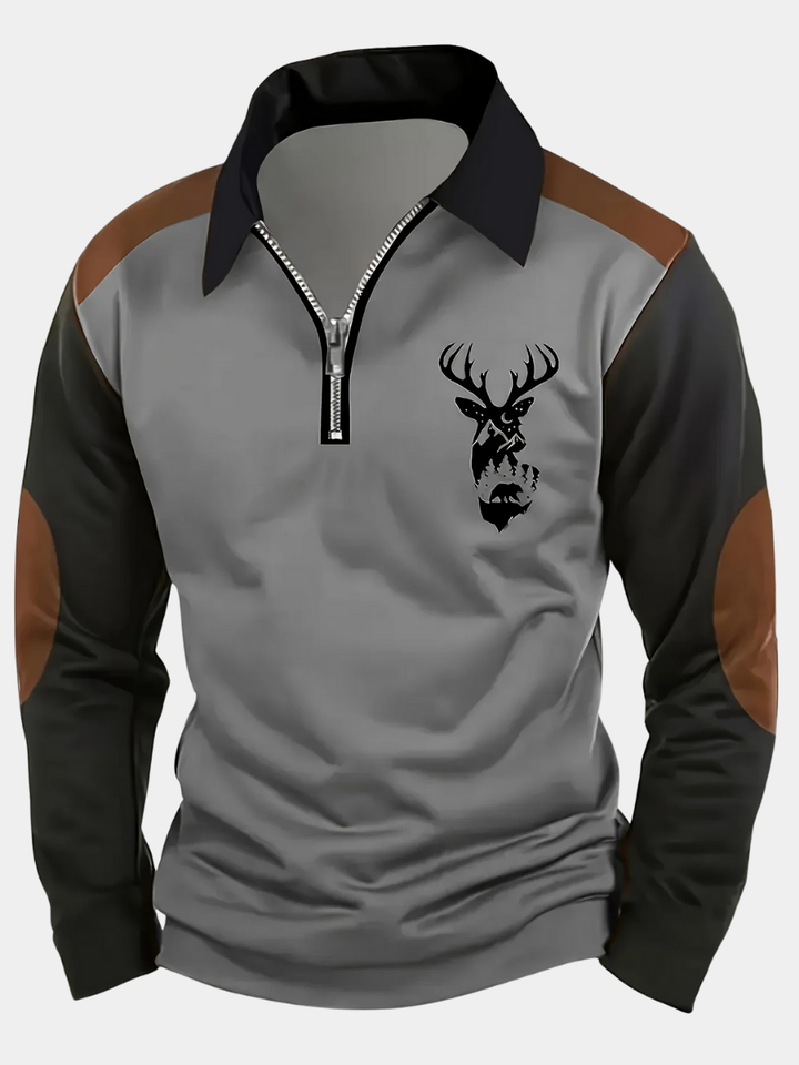 Two-Tone Quarter Zip Polo lifestyle 1