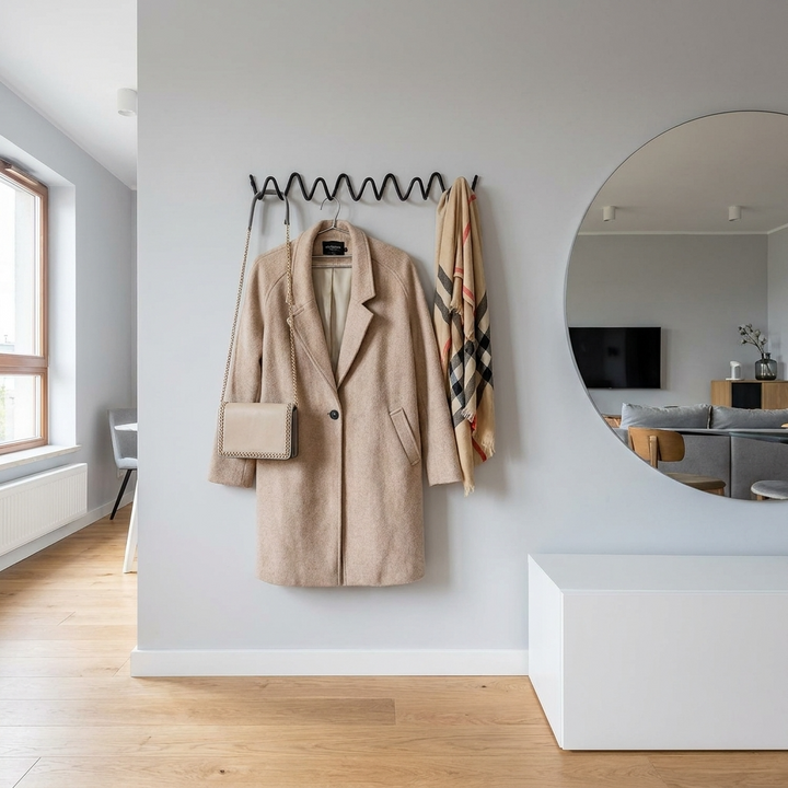 Wave Design Steel Wall Hooks