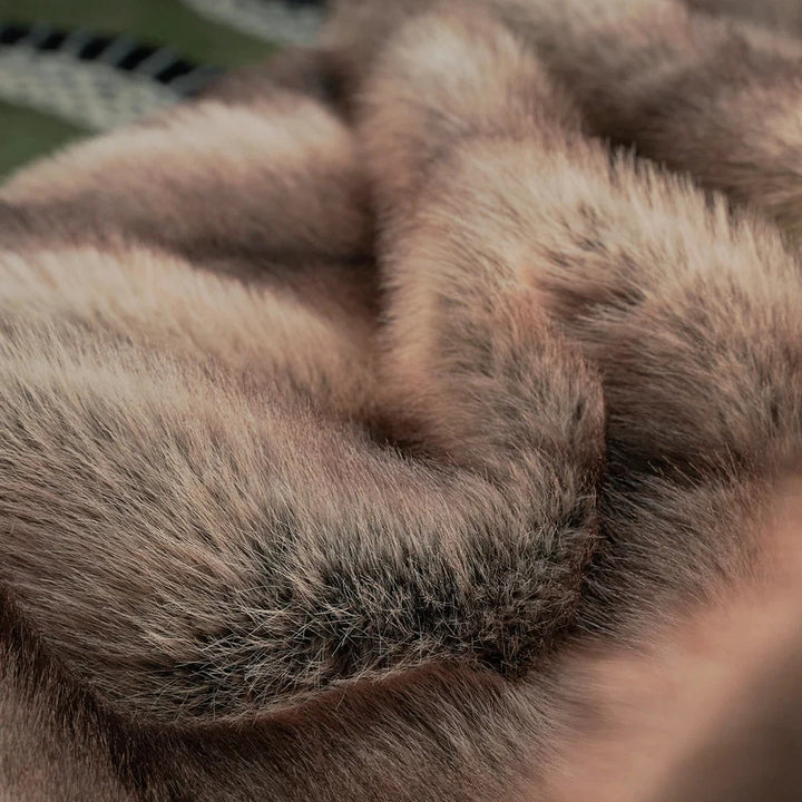 Ultra-Thick Faux Fur Throw Blanket texture detail