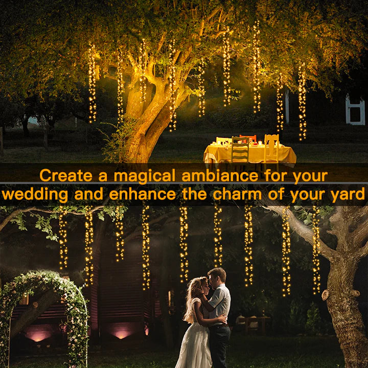 Warm White LED Cluster String Lights usage example