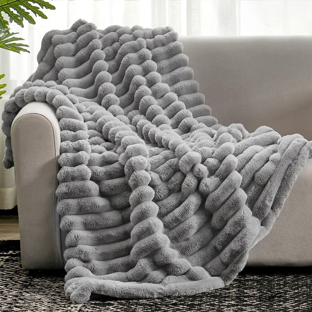Velvety microfleece throw blanket product view