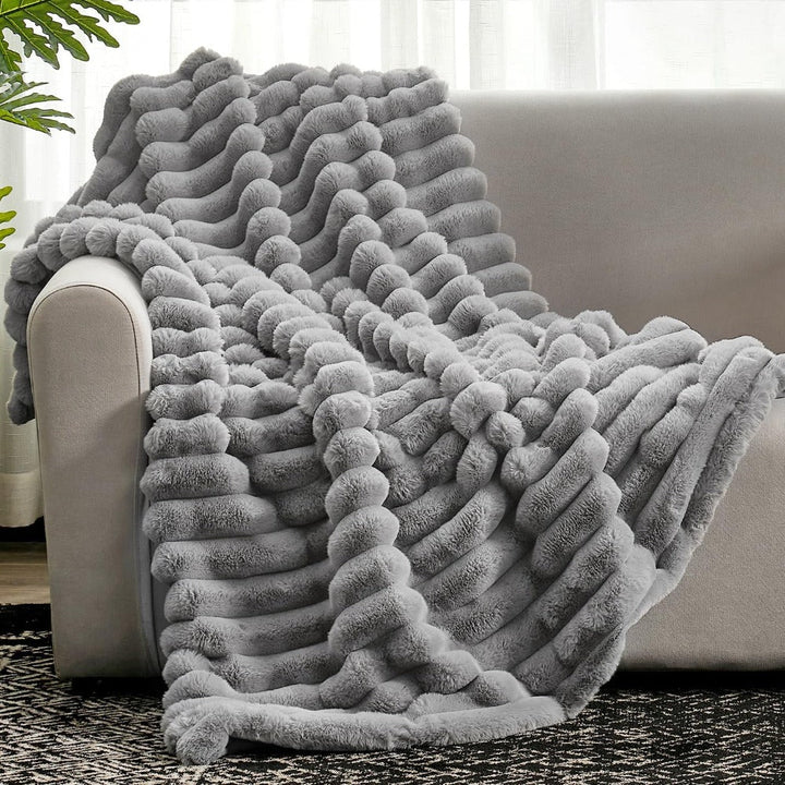 Velvety microfleece throw blanket product view