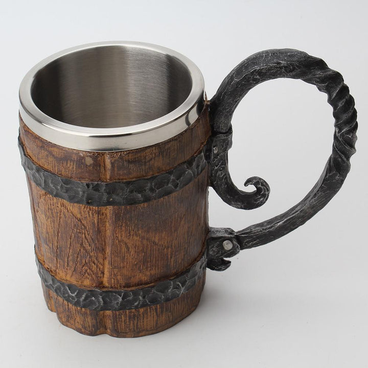 Double-Walled Norse Viking Tavern Mug for Hot & Cold Beverages
