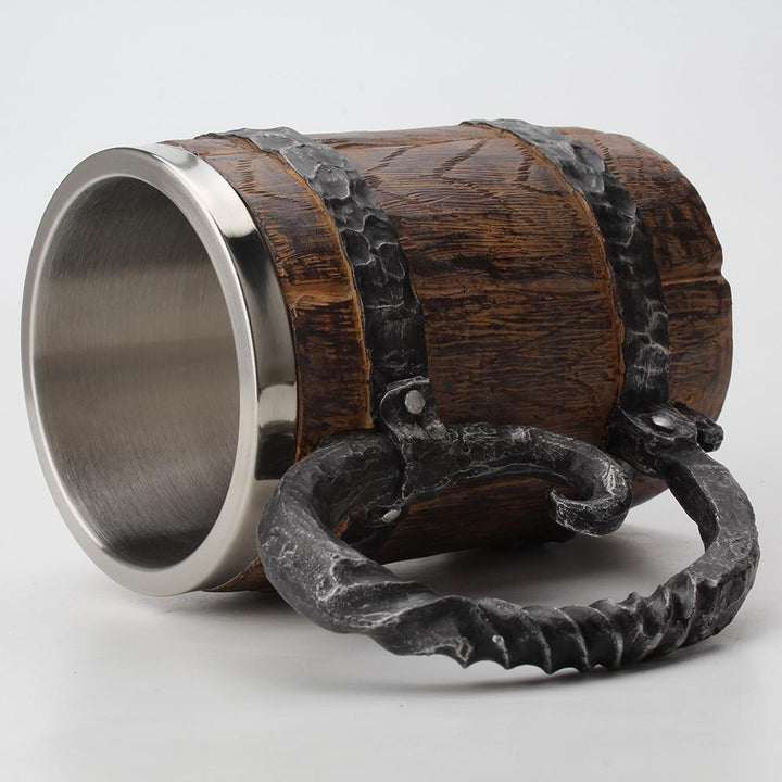 Double-Walled Norse Viking Tavern Mug for Hot & Cold Beverages