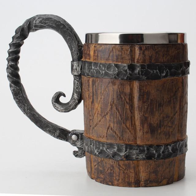 Double-Walled Norse Viking Tavern Mug for Hot & Cold Beverages