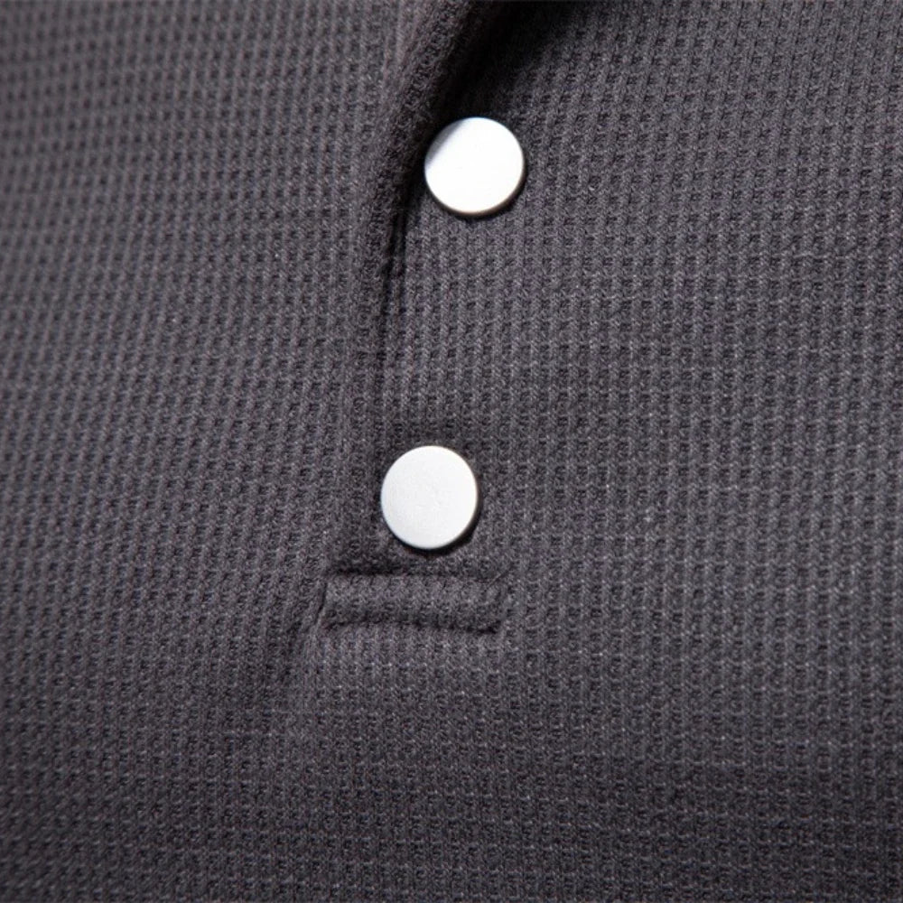 Waffle-Knit Henley Pullover alternate view 2