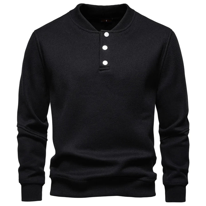 Waffle-Knit Henley Pullover alternate view 6