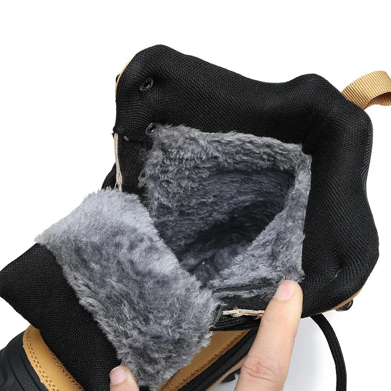 Warm-Lined Snow Boots lacing detail