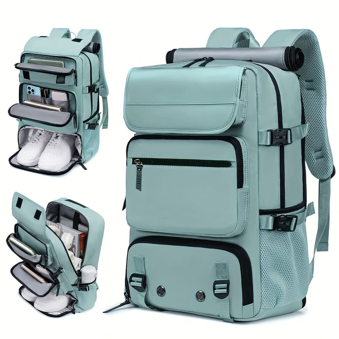 Water-Resistant USB Travel Backpack fabric texture detail