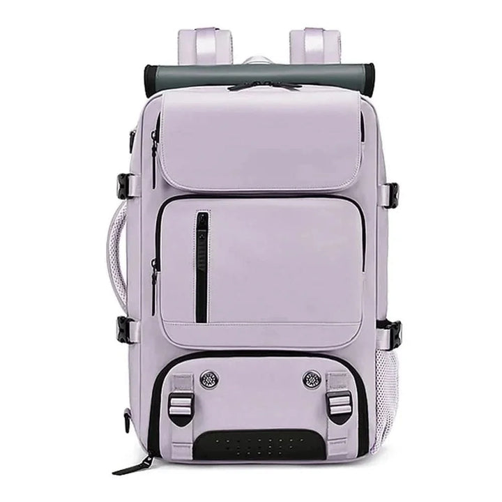 Water-Resistant USB Travel Backpack worn lifestyle