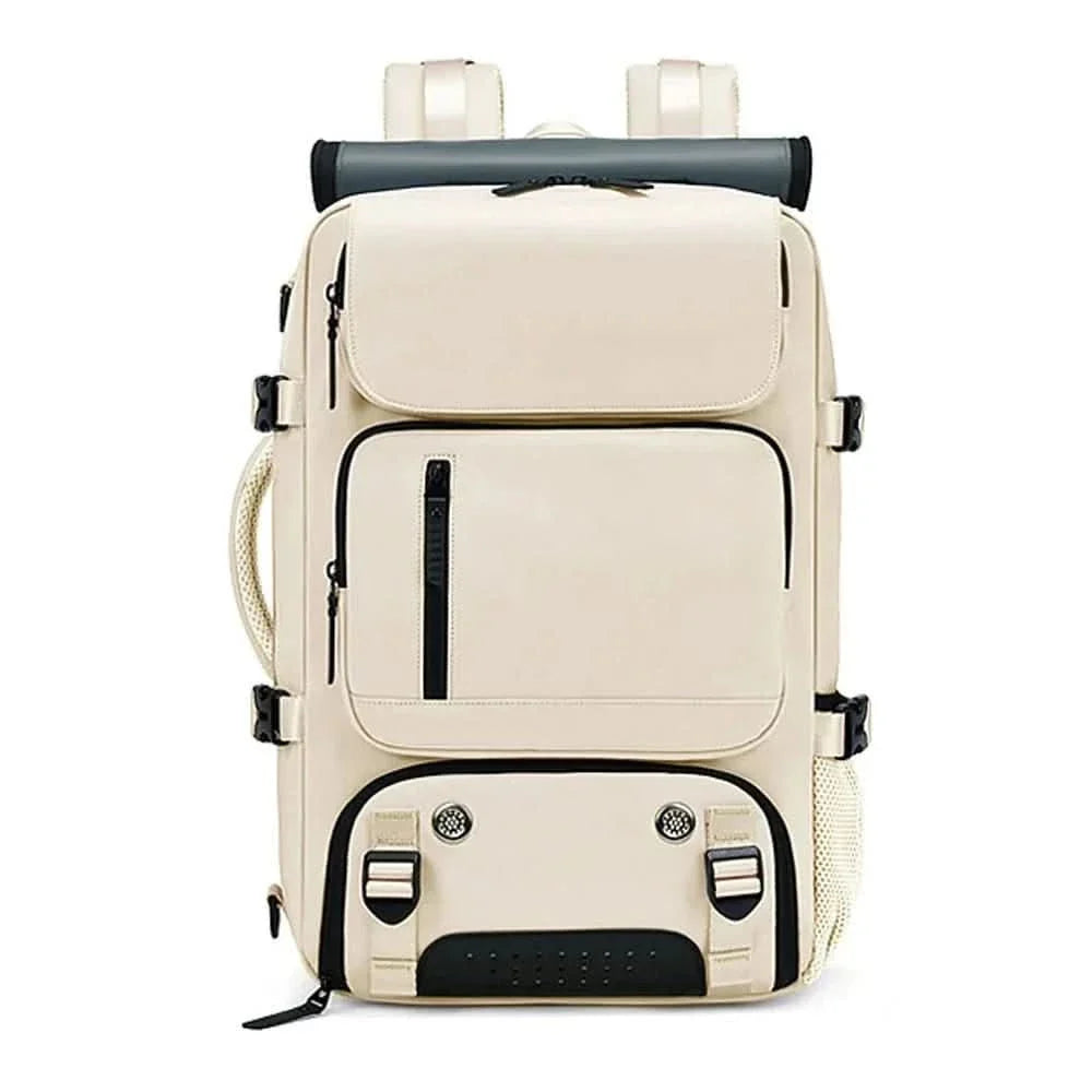 Water-Resistant USB Travel Backpack packed for travel lifestyle