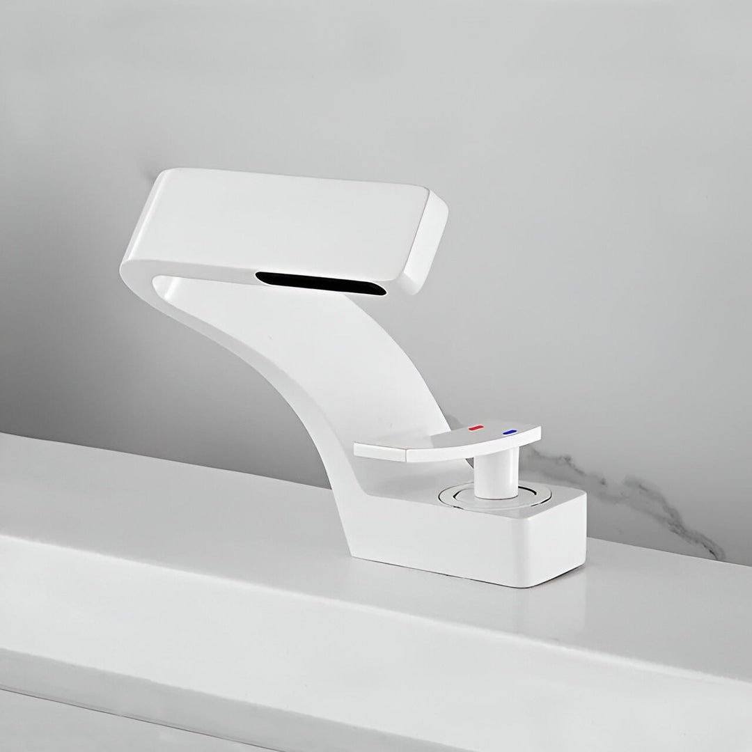 Chrome Waterfall Brass Bathroom Faucet front view