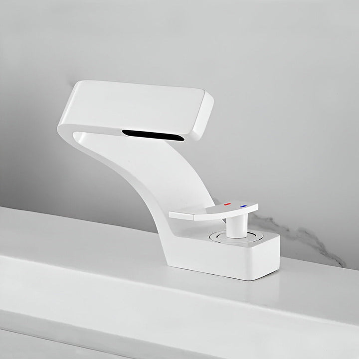 Chrome Waterfall Brass Bathroom Faucet front view